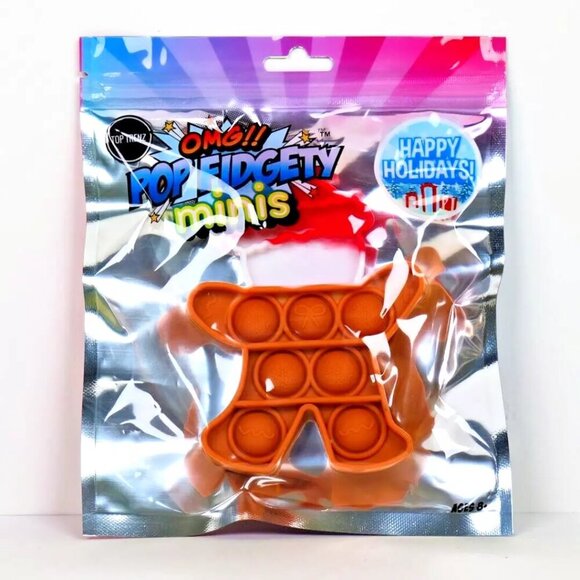 3 for $15 - OMG! Pop Fidgety Toys Christmas Edition - Gingerbread Man Fidget Toy - Picture 1 of 5